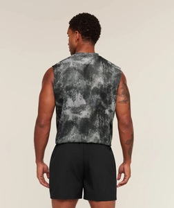 Débardeur de sport pour homme en coton, personnalisé avec logo, effet délavé, étiquette personnalisée, pour la course et la musculation, avec faible MOQ - Product Image 5