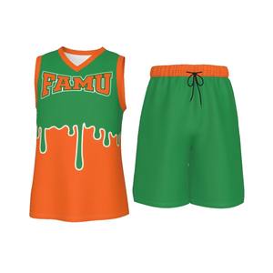 Maillot de basket-ball léger et short pour homme GameDay Greats Green Florida A & M Rattlers - Product Image 1