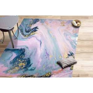 Printed Rug: Alcohol Ink Rug, <b>Car</b> <b>Mat</b> Rugs, Modern Marble Rugs,Velvet Rug - Product Image 1