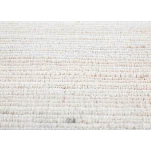 Tapis en laine tissé à la main en viscose ivoire Contour 9x12 rectangulaire pour salon, entrée, couloir, motif puzzle, couleur unie - Product Image 3