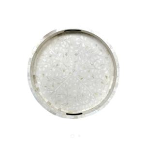 Plateau de service rond fait à la main incrustation de résine d'os de haute qualité pour la décoration de la maison de cuisine pour le stockage à Dubaï Arabie Saoudite - Product Image 2