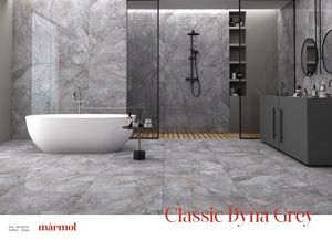 คลาสสิค Dyna สีเทา600x1200มม. ทันสมัยกันลื่นเคลือบผนังพอร์ซเลนกระเบื้องพื้นแข็งสำหรับห้องน้ำต้านเชื้อแบคทีเรีย - Product Image 3