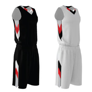 Ensemble de maillots de basket-ball à sublimation personnalisée Costume d'enfant respirant avec short uniformes à bas quantité minimale de commande pour les équipes - Product Image 3