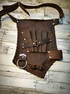 Personnalisé de haute qualité taille coiffeur porte-ciseaux barbier outil de coiffure ceinture en cuir véritable LBB-0022 - Product Image 4