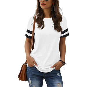 Hidh เสื้อยืดแขนยาวสำหรับผู้หญิง,เสื้อยืดผ้าฝ้ายคอกลมทรงหลวมขนาดใหญ่ขายส่ง - Product Image 1