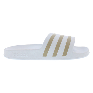 Adidas Adilette Aqua Unisex Slides White <b>EVA</b> Summer Slippers With Gold Stripes EF1730 Authentic China Made - Product Image 1