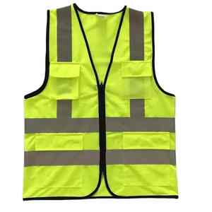Gilet réfléchissant jaune haute visibilité personnalisé 2025 vêtements de travail de bande de Construction de sécurité pour hommes et femmes - Product Image 1