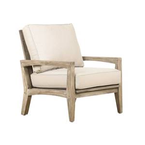 Chaise longue Meadow Bistro, design minimaliste moderne, légère, confortable, en teck massif, pour l'extérieur, salle à manger, parc, villa - Product Image 2
