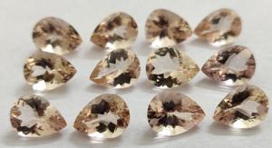 Color melocotón natural Morganita Pera 6x8mm Facetado Excelente calidad-Morganita suelta - Product Image 4