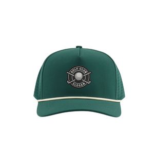 Custom Rubber Logo Breathable Rope Golf Hat with Laser Cut Holes Curved Brim Quick Dry Waterproof <b>Snapback</b> <b>Cap</b> Unisex - Product Image 3