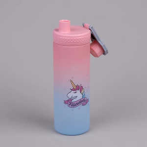 Botella de Agua de Plástico PP Pastel Dream con Cuerda, Tapa Rosada con Bisagras, Accesorio Personalizado para Camping - Product Image 6