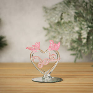 Figura de Ángel de cristal brillante con Alas Doradas-Decoración navideña - Product Image 2