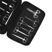 Juego de instrumentos quirúrgicos veterinarios básicos principales de acero inoxidable de la mejor calidad, Kit de cirugía general