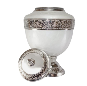 Modern Design Aluminum Cremation Urn Floral Handmade Design Adult Cremation Urns <b>Funeral</b> <b>Supplies</b> - Product Image 5