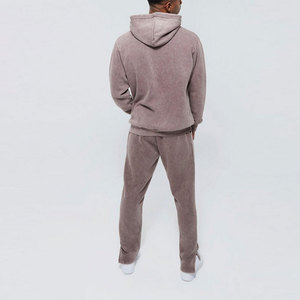 Conjunto Deportivo Personalizado de Alta Calidad para Hombre, Sudadera con Capucha y Pantalones Deportivos de Algodón, Sudadera Holgada con Capucha y Pantalones Deportivos Lavados, Conjunto de 2 Piezas - Product Image 2