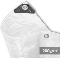 Bâche en polyester non tissé blanc haute résistance, imperméable et robuste pour usage extérieur