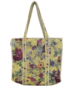 Bolsa de Mano Acolchada Ecológica de Algodón 100% Premium ATITHI ART, Cierre de Cremallera, Logotipo Personalizable, Bolsa de Compras Reutilizable, Rajastán - Product Image 4