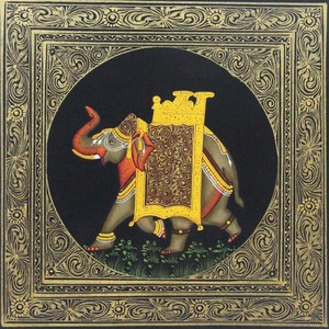 Haute n demande exquise décoration murale de scène de cour moghole faite à la main pour les murs de la galerie expositions culturelles disponibles à la vente - Product Image 3