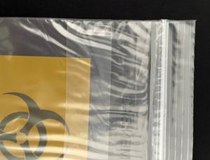 نقل العينات مع الحقيبة الخلفية مع علامة المخاطر البيولوجية/كيس بلاستيك طبي مخصص من البولي إيثيلين للمخاطر البيولوجية - Product Image 4