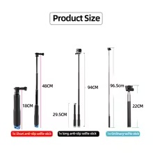 Selfie Stick en alliage d'aluminium tige d'extension monopode réglable pour <span class=keywords><strong>GoPro</strong></span> <span class=keywords><strong>Hero</strong></span> 13 12 11 10 9 <span class=keywords><strong>7</strong></span> 6 5 Insta360 X4 X3 DJI Action 5 4 3 - Product Image 2
