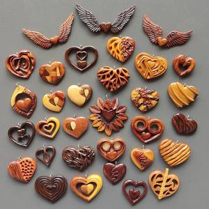 CHAINS <b>NECKLACES</b> FOR WOMEN MEN NATURAL <b>LARGE</b> BOHO TRIBAL SONO WOODEN <b>Pendant</b> on Adjustable Cord Handmade <b>Necklace</b> - Product Image 4