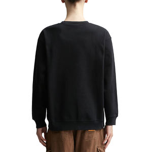 2025 couleur unie brodé Logo personnalisé hommes O cou à manches longues pull sweat 100% coton polaire de haute qualité fait - Product Image 3