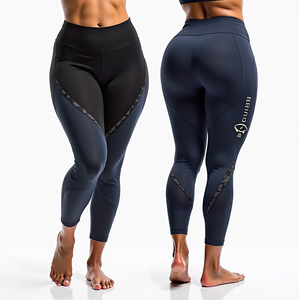 Pantalones Jogger de compresión sin costuras de cintura alta para mujer de secado rápido Yoga entrenamiento Fitness gimnasio señoras Fitness Leggings ropa - Product Image 3