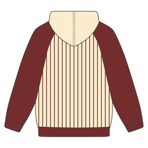 DST Delta corpo neutro Maroon Raglan gessati felpa con cappuccio in misto cotone greco per confraternita abbigliamento HBCU Soror felpa con cappuccio - Product Image 3