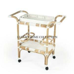 ตะกร้าหวายทรงกลม2ชั้นเฟอร์นิเจอร์หวายแฮนด์เมดขนาดใหญ่ตะกร้าเครื่องใช้ในครัวตะกร้าแฟนซี - Product Image 4