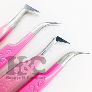 Professional Tweezers Heart <b>Eyelash</b> Tweezers for False <b>Eyelash</b> <b>Extension</b> Stainless Steel Custom Logo Sustainable tweezers <b>mink</b> - Product Image 1