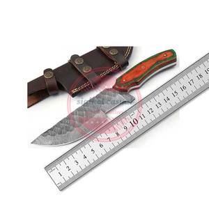 Hoja de acero de Damasco Cuchillos de caza para acampar al aire libre Cuchillo rastreador de calidad premium - Product Image 5