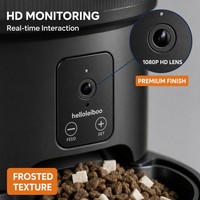 Distributeur automatique de nourriture pour animaux de compagnie Black Gold Series avec caméra HD 1080P, audio bidirectionnel, grande capacité de 4L, contrôle par application