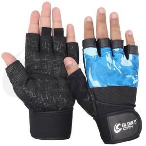 Gants de gymnastique demi-doigt haut de gamme gants d'exercice et de musculation en cuir Spandex respirant légers gants de ville pour tous - Product Image 4