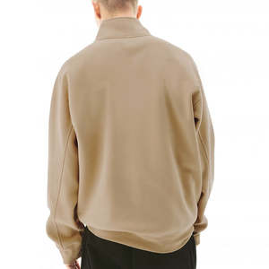 Sweat-shirt à demi-zip en polaire pour homme, sweat-shirt décontracté à manches longues, col montant, pull-over, sweat-shirt d'automne pour l'extérieur, service OEM - Product Image 2