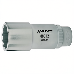 Hazet 3/8'' Long Metric Square <b>12</b>-<b>Point</b> <b>Socket</b> with Traction Profile - Product Image 2