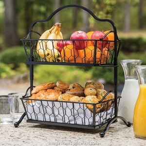 Precio asequible, metal, hierro, alambre creativo, organizador de frutas, almacenamiento de verduras, mesa de malla, cesta de servicio, cocina casera, cesta de frutas - Product Image 5