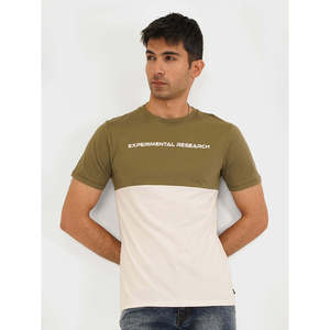 CYPRIEN 100% Cotton Two Tone Slim Fit T-Shirt 220g Jersey Compressed Features Screen <b>Printed</b> 3D Solid Sports Apparels T-Shirts - Product Image 3