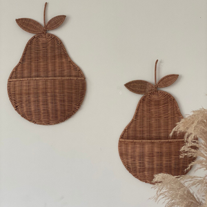 Pear Shape <b>Rattan</b> <b>Wall</b> <b>Decor</b> / <b>Wall</b> Basket - Product Image 3