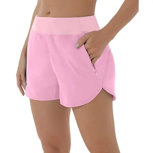 Abbigliamento abbigliamento donna pantaloncini poliestere Spandex tessuto personalizzato stampa Logo palestra Fitness Yoga Wear donna corto tutte le dimensioni