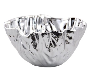 Bol de service Unique à utiliser comme vaisselle de cuisine, bol à fruits pour hôtel et Restaurant, Design moderne, finition en métal, plat de service à salade - Product Image 1