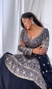 <span class=keywords><strong>Georgette</strong></span> sharara kurta của phụ nữ với bộ dupatta - Product Image 2