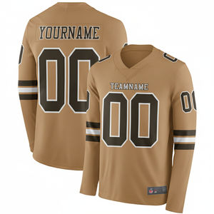 Maillot de football américain à manches longues personnalisé en polyester 100% pour hommes, jeunes et adultes, uniforme de sport d'équipe personnalisé - Product Image 4