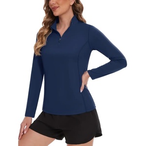 Camisas de Golf para Mujer, Protección Solar, Manga Larga, Secado Rápido, Cierre de 1/4, Ligeras, Estilo Vintage, 100% Algodón - Product Image 5