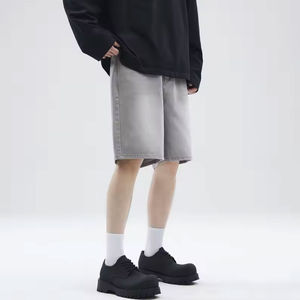 Wholesale Custom <b>Mens</b> Summer Denim Jorts 100% Cotton Skinny <b>baggy</b> <b>shorts</b> High Street Style Reasonable Price OEM Service - Product Image 4