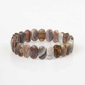 Bracciale in Agata del Botswana con Taglio Largo in Pietra Naturale - Product Image 2