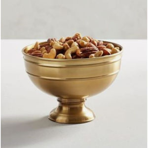 Bol en acier inoxydable de forme carrée sur pied en métal design Elegance pour la décoration de table du Ramadan bol de service aux dattes en chocolat - Product Image 5