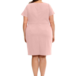 Robe avec nœud Fourreau poli pour femme Tendance Robe crayon moulante pour femme Office Wear to Work Robes avec poche Ceinture pour femme - Product Image 6