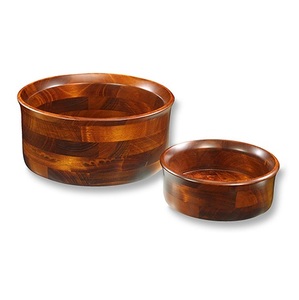 Cuenco redondo para mezclar ensaladas de frutas de la mejor calidad para vajilla, cuenco de madera con estampado de flores esmaltadas de diseño clásico a bajo precio - Product Image 6