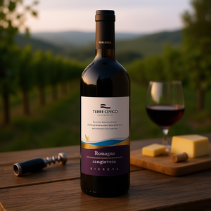 Terre Cevico Sangiovese Di Romagna Riserva DOC 6 Bottles Per Box 750ml Oak Aged Italian Reserve Red <b>Wine</b> - Product Image 3