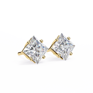 Boucles d'oreilles en or 18 carats avec diamant de laboratoire, boucles d'oreilles de luxe en diamant - Product Image 1